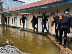 Banjir Tahunan Rendam Desa Bunta, Tim SAR Brimob Polda Sulteng Lakukan Evakuasi