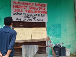 Kantor Desa Bambalemo Kembali Disegel, Warga Tuntut Kades Mundur