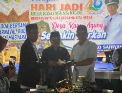 HUT ke-46 Desa Kayu Agung, Bupati Parimo Luncurkan Program “Gerbang Desa”