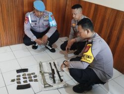 Polsek Poso Pesisir Amankan Puluhan Amunisi dan Komponen Senjata Rakitan dari Warga
