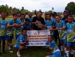 Wujudkan Silaturahmi, Kapolres Parimo Dukung Pertandingan Jurnalis Parigi dan Palu