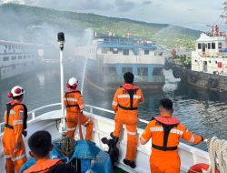 KM Harapanku Mekar Terbakar di Pelabuhan Luwuk, 9 ABK Berhasil Diselamatkan