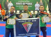Tiga Prajurit Yonif TP 918/MM Raih Podium Kejurnas Karate Gojukai 2026